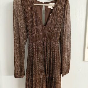Francesca's Brown glittery dress